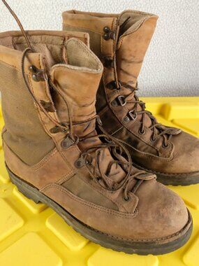 Danner Tacticle Boots Mens 8D Brown Leather Waterproof Canvas Combat